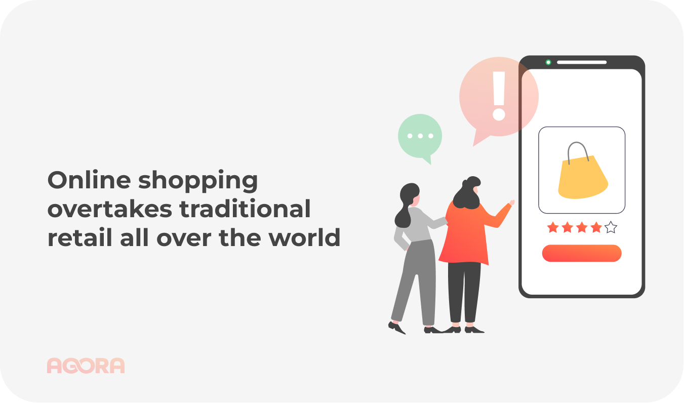 Online shopping overtakes traditional retail all over the world